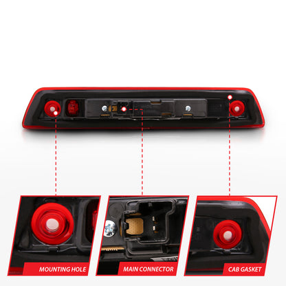 Center High Mount Stop Light Led 3Rd Brake Light Red Jeep Grand Cherokee 2005-2010 AnzoUSA-4
