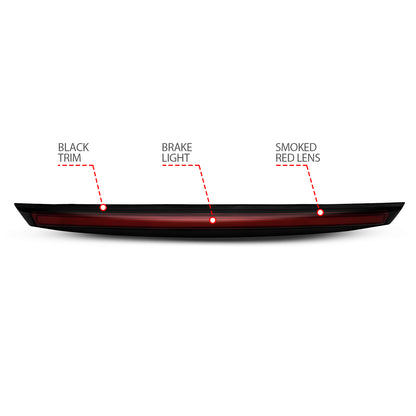 Center High Mount Stop Light LED Black Housing Smoke Lens, W/ Spoiler Pc Chevrolet Suburban 1500/Tahoe 2007-2014, 2500 2007-2013, GMC Yukon 2007-2014 AnzoUSA-3