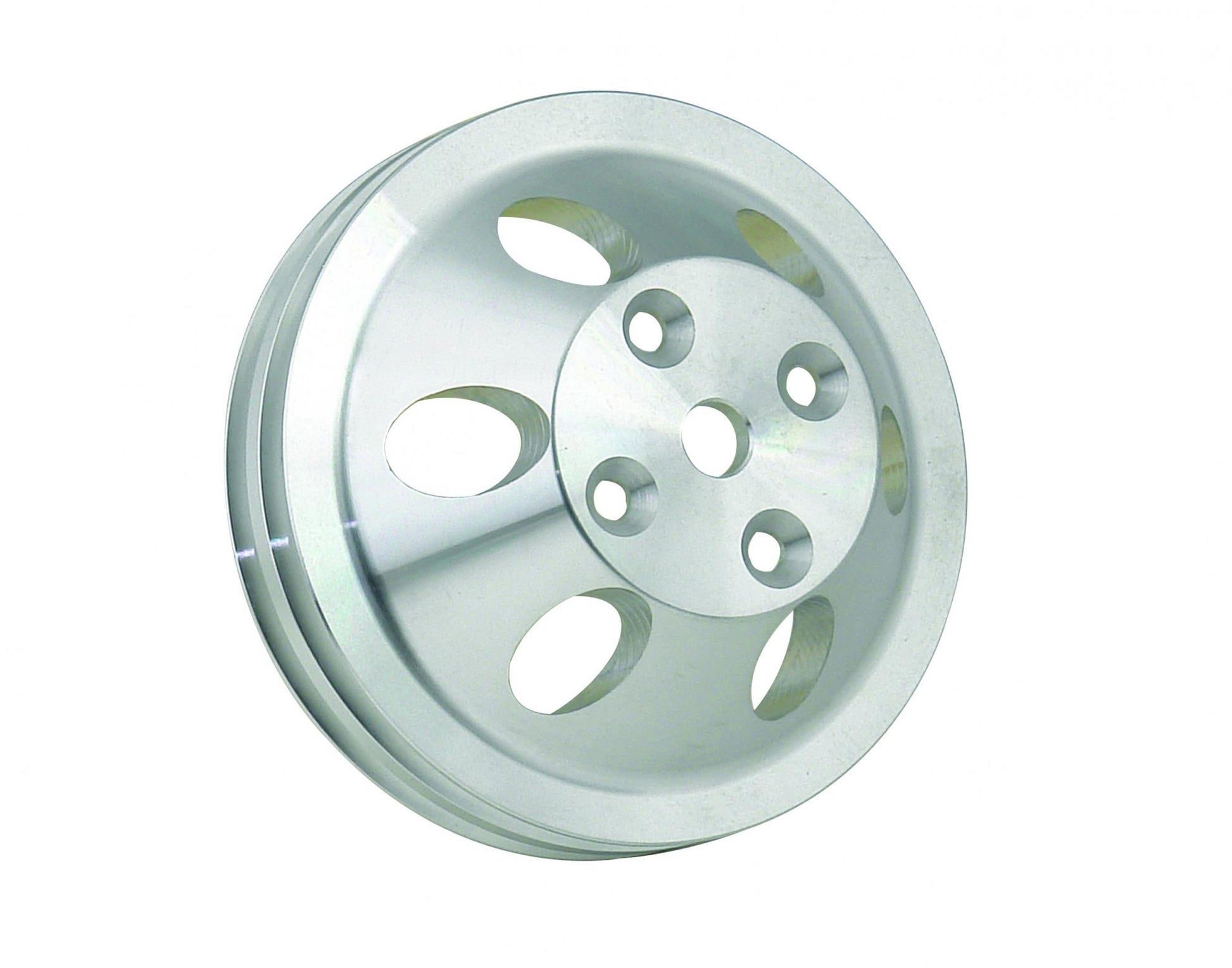 Water Pump Pulley Aluminum Double Groove Fits 1976-1985 Chevrolet Small Block with Long Water Pump Mr Gasket
