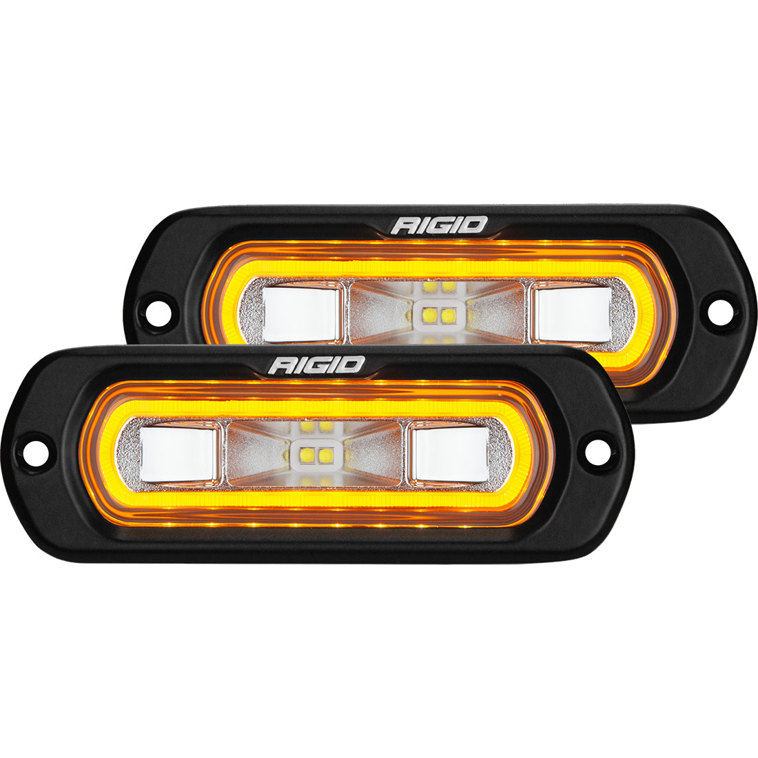 SR-L Series Off-Road Spreader Pod 3 Wire Flush Mount With Halo Pair Rigid Industries