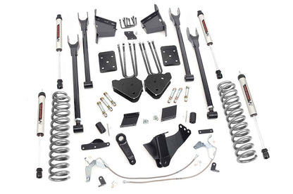 6 Inch Ford 4-Link Suspension Lift Kit w/V2 Shocks 11-14 F-250 4WD Rough Country