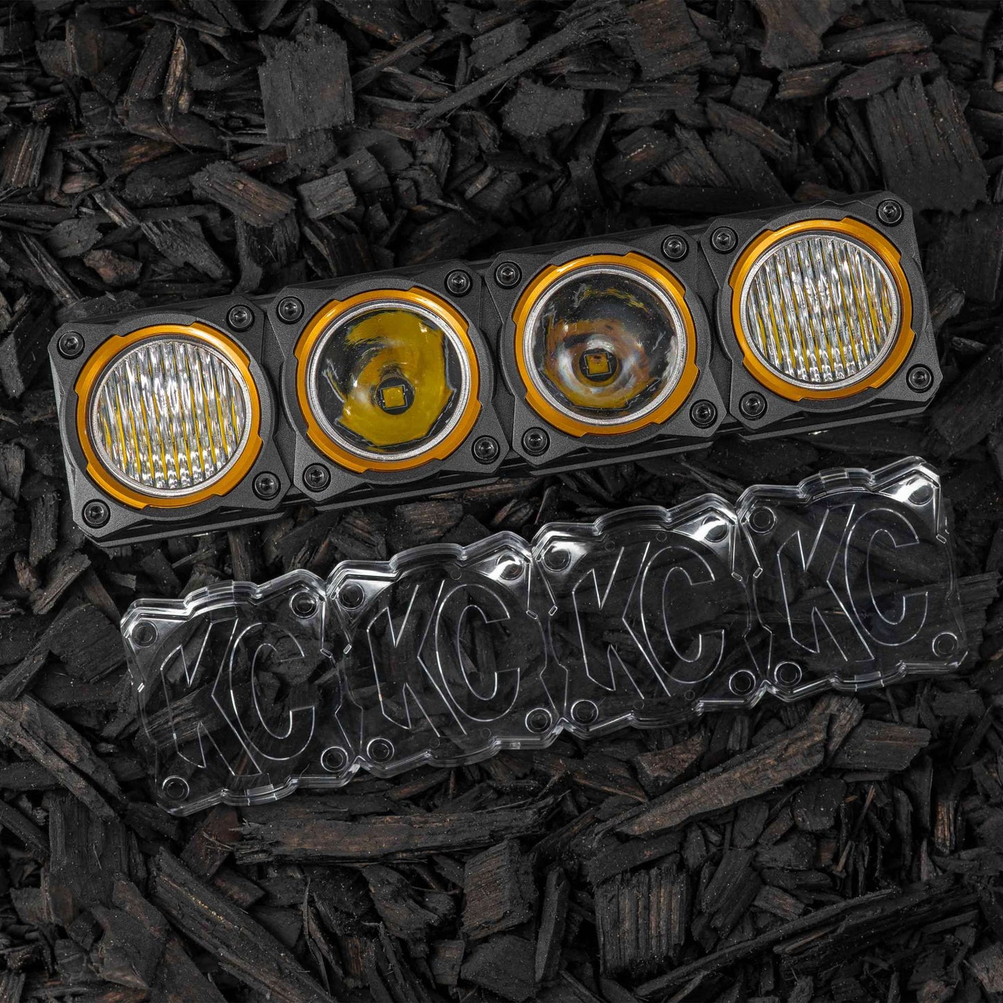 Head Light Cover Shield Flex Era Bar 10 Inch Each KC Hilites-24