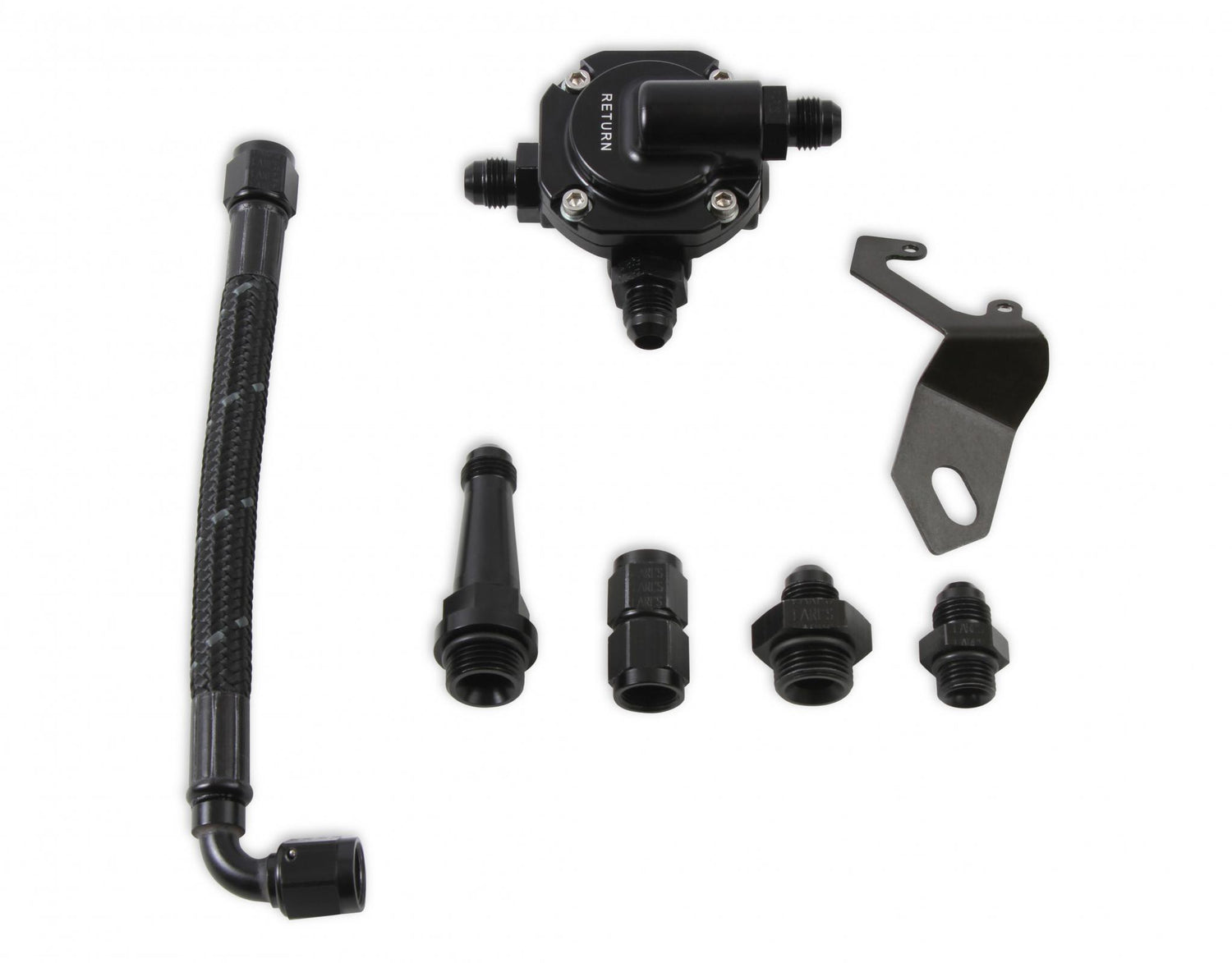 Stealth 4150 Braided Fuel Crossover Kit Includes Billet Fuel Pressure Regulator And All Mounting Hardware Holley Sniper EFI