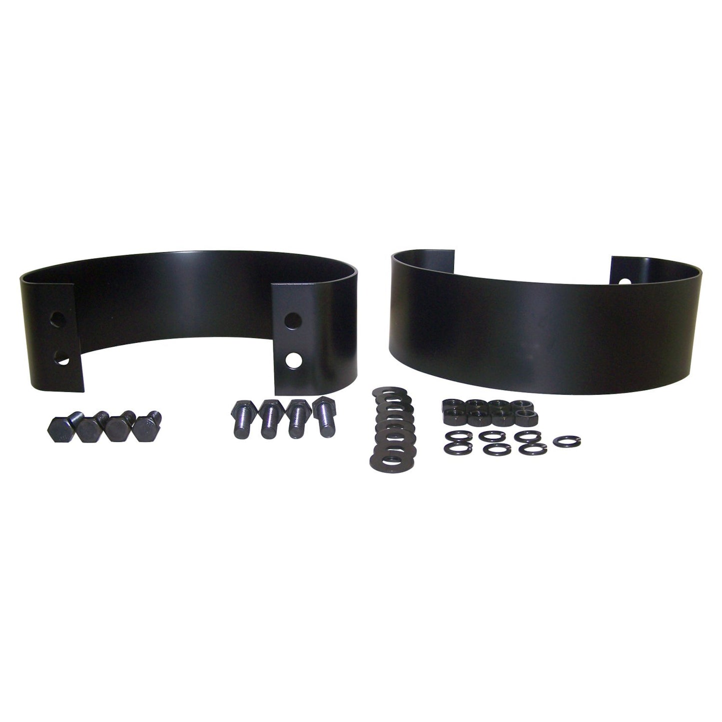 Set of 2 Black Bumperettes for 87-95 Jeep YJ Wrangler & 76-86 Jeep CJ-5, 7, 8 Crown Automotive