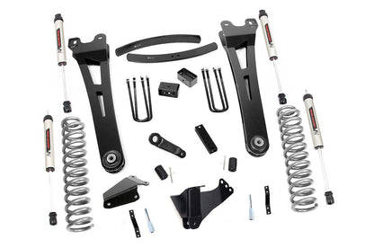 6 Inch Suspension Lift Kit Radius Arms w/V2 Shocks 05-07 F-250/350 4WD Rough Country-1