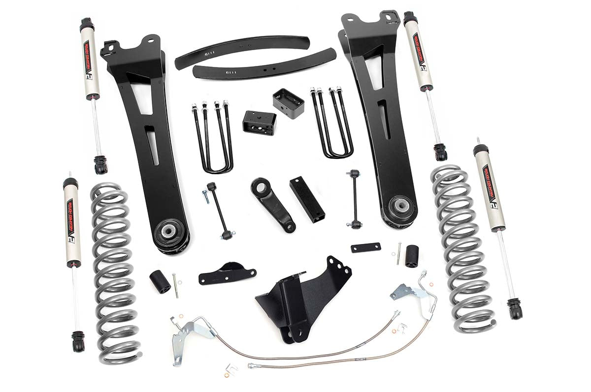 6 Inch Suspension Lift Kit Radius Arms w/V2 Shocks 08-10 F-250/350 4WD Rough Country