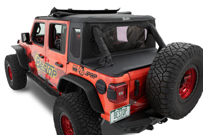 Jeep Wrangler Halftop Soft Tops For Jeep 2018-2023 Wrangler JL 4 Door Bestop-1