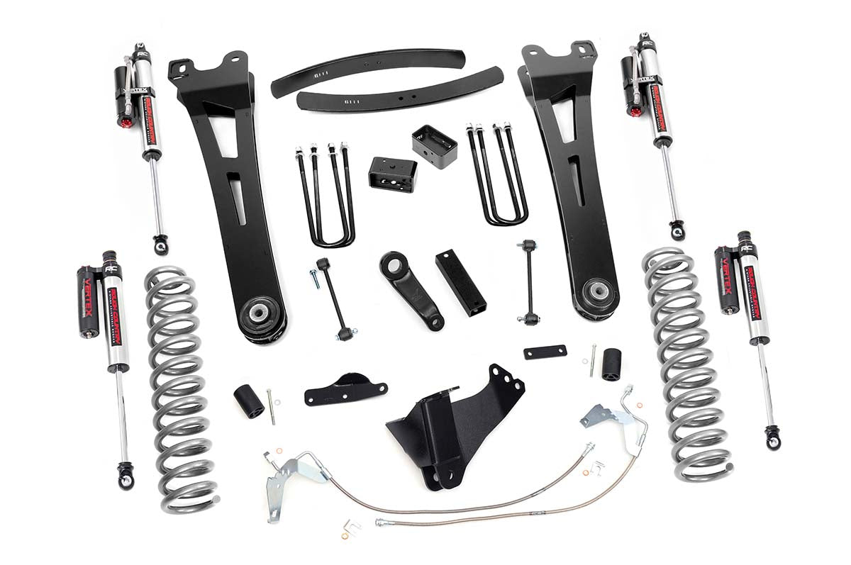 6 Inch Suspension Lift Kit Radius Arms w/Vertex Shocks 08-10 F-250/350 4WD Rough Country-1
