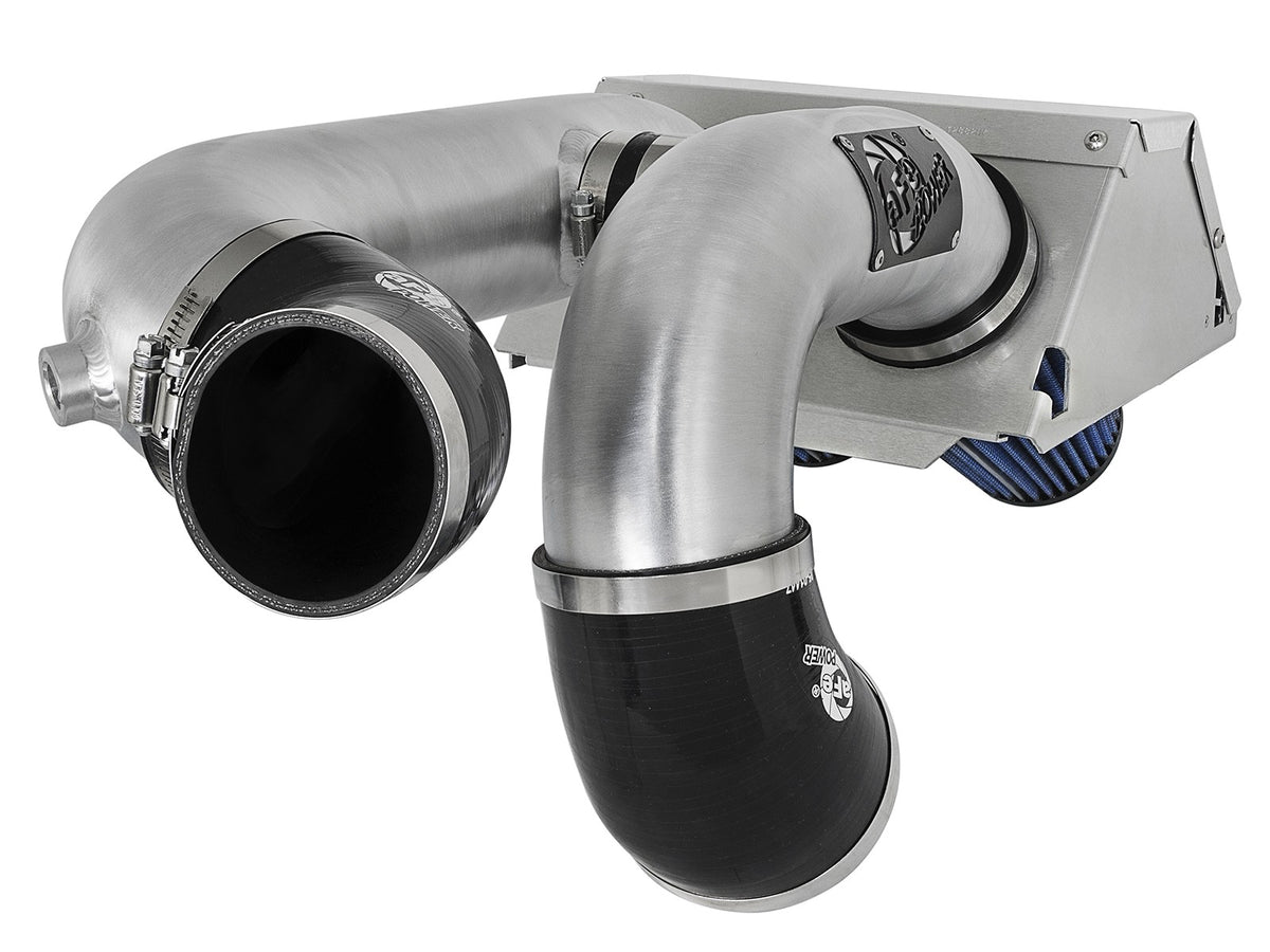 Rapid Induction Cold Air Intake System w/ Pro 5R Filter Brushed Ford F-150/Raptor 17-20 V6-3.5L (tt)/Expedition 18-21 V6-3.5L (tt) aFe Power-3