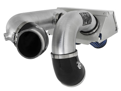 Rapid Induction Cold Air Intake System w/ Pro 5R Filter Brushed Ford F-150/Raptor 17-20 V6-3.5L (tt)/Expedition 18-21 V6-3.5L (tt) aFe Power-3