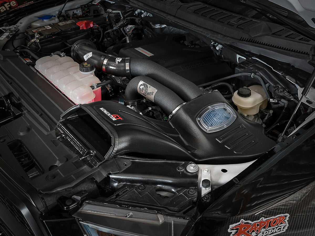 Momentum Xp Cold Air Intake System w/ Pro 5R Filter Ford F-150 Raptor 17-20 V6-3.5L (tt) aFe Power-6