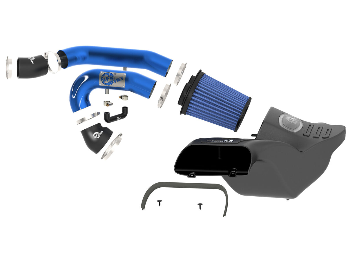 Momentum Xp Cold Air Intake System w/ Pro 5R Filter Blue Ford F-150 Raptor 17-20 V6-3.5L (tt) aFe Power-4