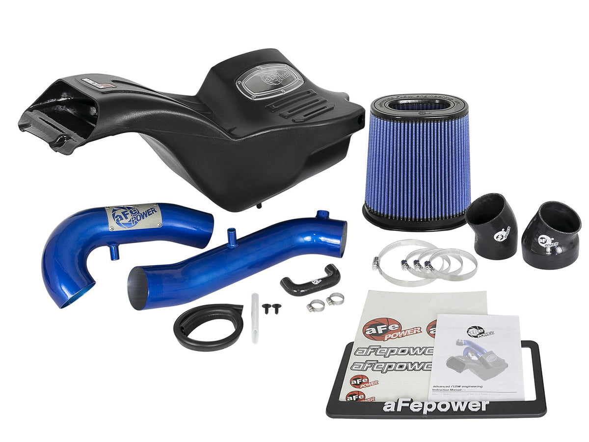 Momentum Xp Cold Air Intake System w/ Pro 5R Filter Blue Ford F-150 Raptor 17-20 V6-3.5L (tt) aFe Power-5