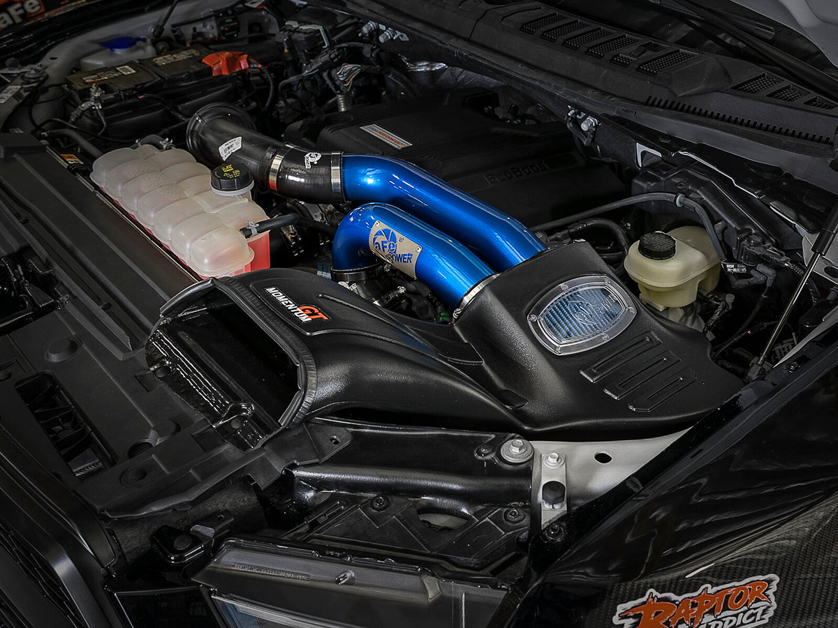 Momentum Xp Cold Air Intake System w/ Pro 5R Filter Blue Ford F-150 Raptor 17-20 V6-3.5L (tt) aFe Power-6