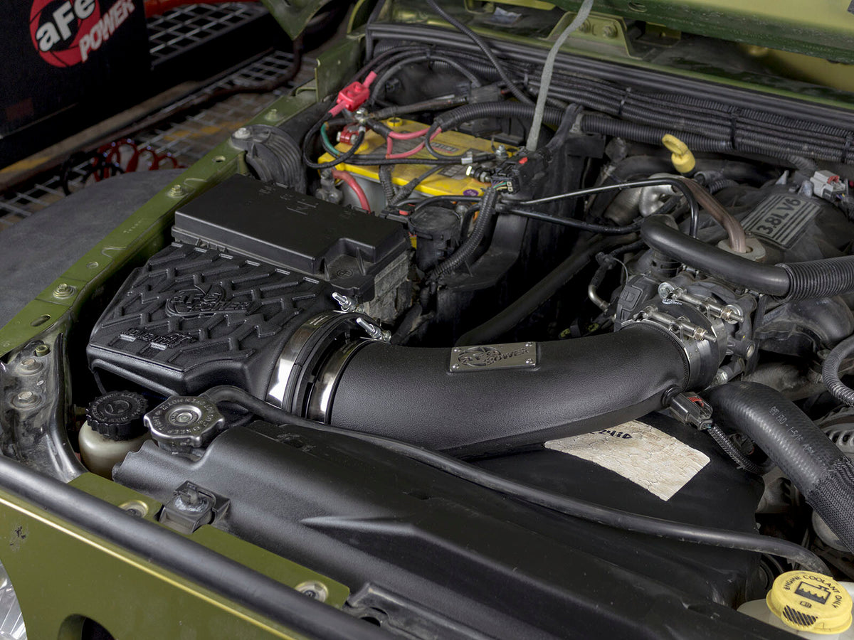 Momentum GT Cold Air Intake System w/ Pro 5R Filter Jeep Wrangler (JK) 07-11 V6-3.8L 45 Percent Air Flow Gain aFe Power-7