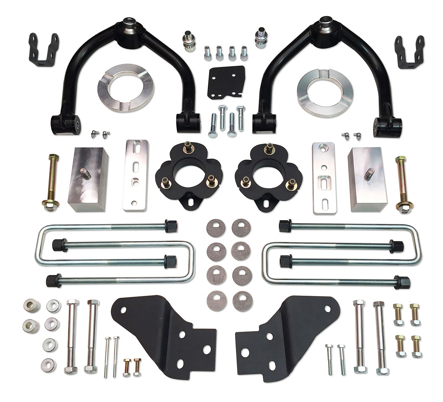 4 Inch Uniball Lift Kit 17-Up Nissan Titan 4x4 non XD Model w/ Rear Shock Extension Brackets Tuff Country