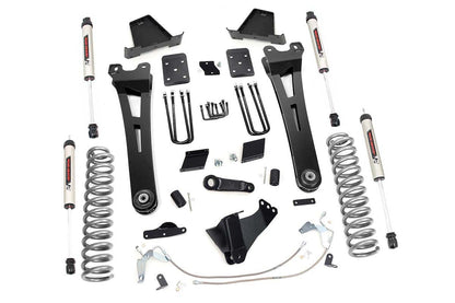 6 Inch Ford Radius Arm Suspension Lift Kit w/V2 Shocks 11-14 F-250 Rough Country-1