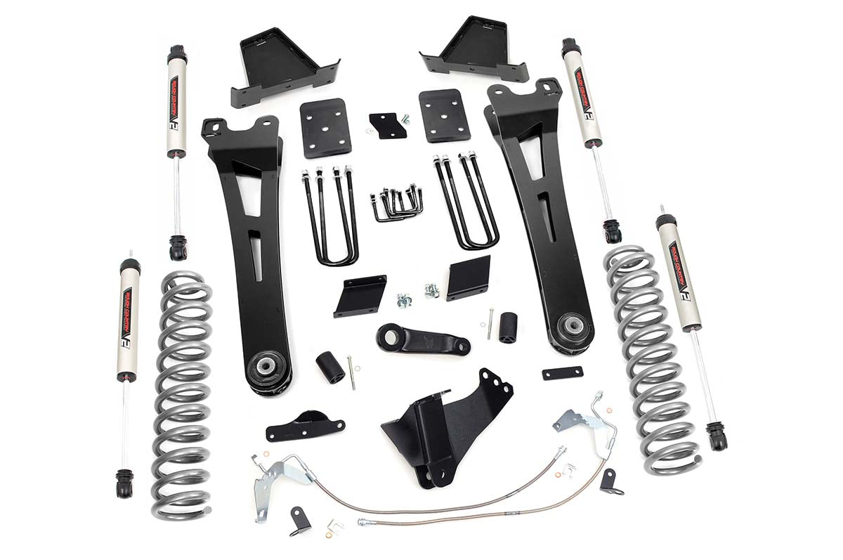 6 Inch Ford Radius Arm Suspension Lift Kit w/V2 Shocks 15-16 F-250 Rough Country-1