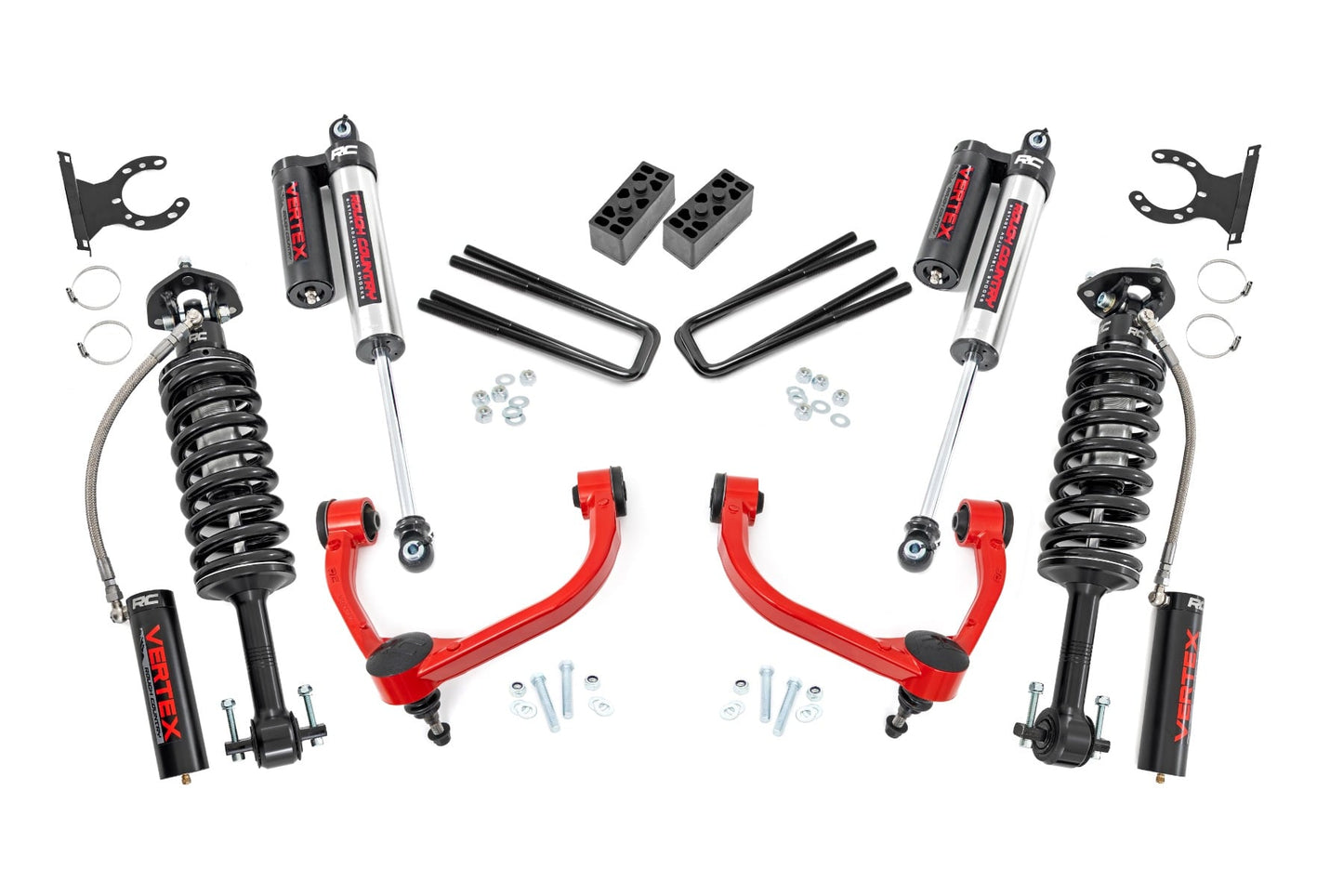 3 Inch Lift Kit Vertex Red Ford F-150 4WD (2014-2020) Rough Country