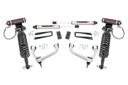 Rough Country 3.0 Inch Ford Bolt-On Arm Lift Kit w/ Vertex and V2 For 14-20 F-150 4WD Rough Country