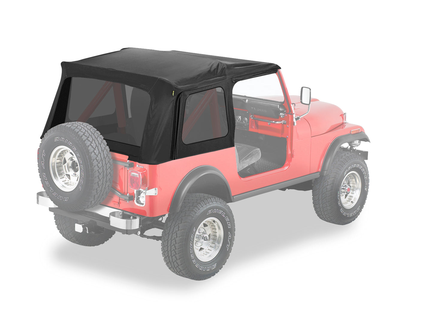 Bestop Supertop Classic Squareback Soft Tops For Jeep 1976-1986 CJ7 Tinted Bestop