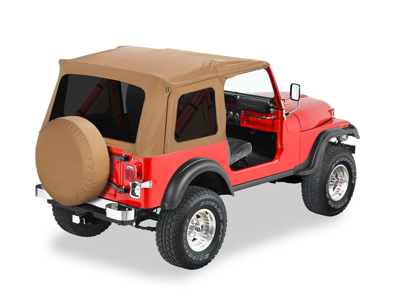 Bestop Supertop Classic Squareback Soft Tops For Jeep 1976-1986 CJ7 Tinted Bestop