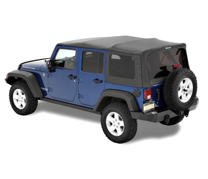 Jeep Soft Top Supertop Squareback Soft Top For Jeep 2007-2018 Wrangler JK 4 Door Bestop-1