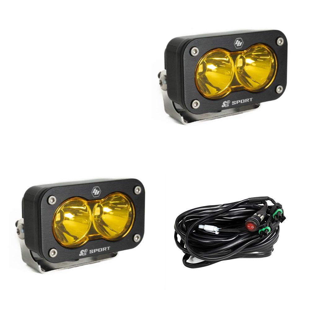 LED Work Light Amber Lens Pair S2 Sport Baja Designs-2