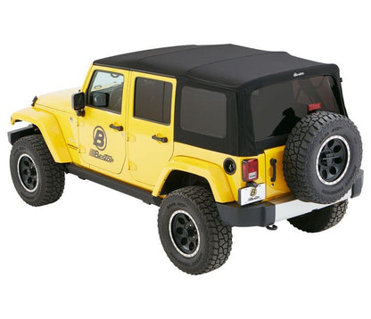 Jeep Soft Top Supertop Squareback Soft Top For Jeep 2007-2018 Wrangler JK 4 Door Bestop
