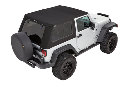 Trektop Pro Hybrid Slantback Soft Top For Jeep 2007-2018 Wrangler JK Black Bestop-3