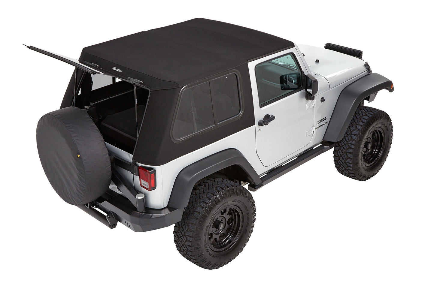 Bestop Trektop Pro Hybrid Slantback Soft Top For Jeep 2007-2018 Wrangler JK Black Bestop