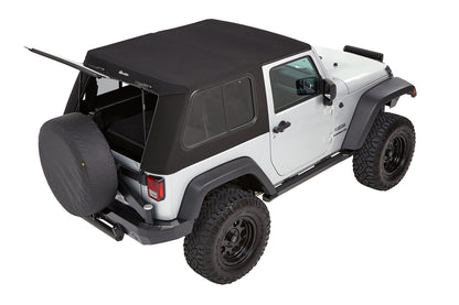 Trektop Pro Hybrid Slantback Soft Top For Jeep 2007-2018 Wrangler JK Black Bestop-4