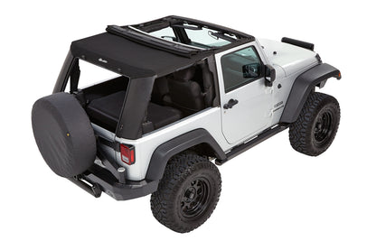 Trektop Pro Hybrid Slantback Soft Top For Jeep 2007-2018 Wrangler JK Black Bestop-5