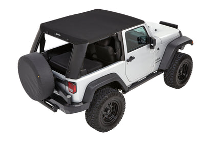 Trektop Pro Hybrid Slantback Soft Top For Jeep 2007-2018 Wrangler JK Black Bestop-6