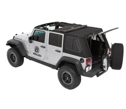 Bestop Trektop Pro Hybrid Slantback Soft Top For Jeep 2007-2018 Wrangler JK Black Bestop