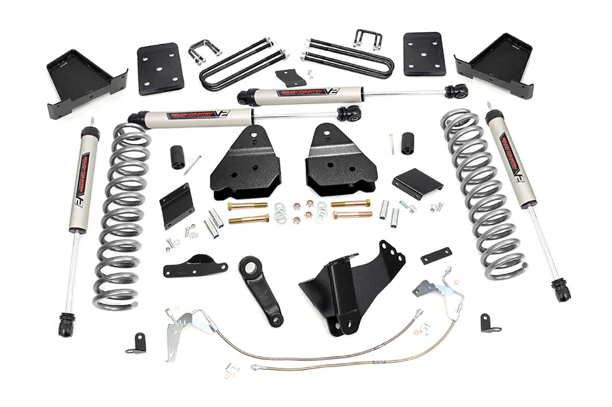 6 Inch Suspension Lift Kit w/V2 Shocks Diesel 15-16 F-250 Super Duty Rough Country-1