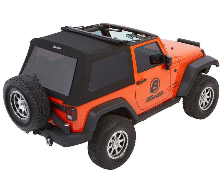 Bestop Jeep Wrangler Trektop Glide Slantback Soft Tops For Jeep 2007-2018 Wrangler JK 2 Door Bestop