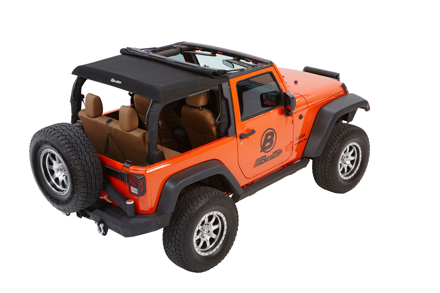 Jeep Wrangler Trektop Glide Slantback Soft Tops For Jeep 2007-2018 Wrangler JK 2 Door Bestop-1