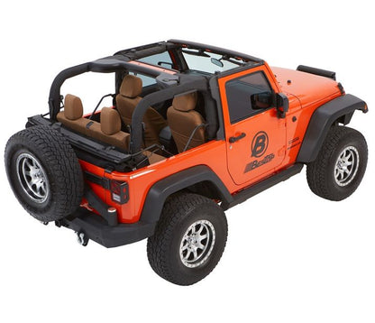 Jeep Wrangler Trektop Glide Slantback Soft Tops For Jeep 2007-2018 Wrangler JK 2 Door Bestop-2