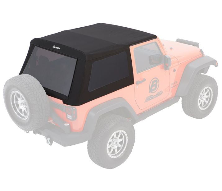 Bestop Jeep Wrangler Trektop Glide Slantback Soft Tops For Jeep 2007-2018 Wrangler JK 2 Door Bestop
