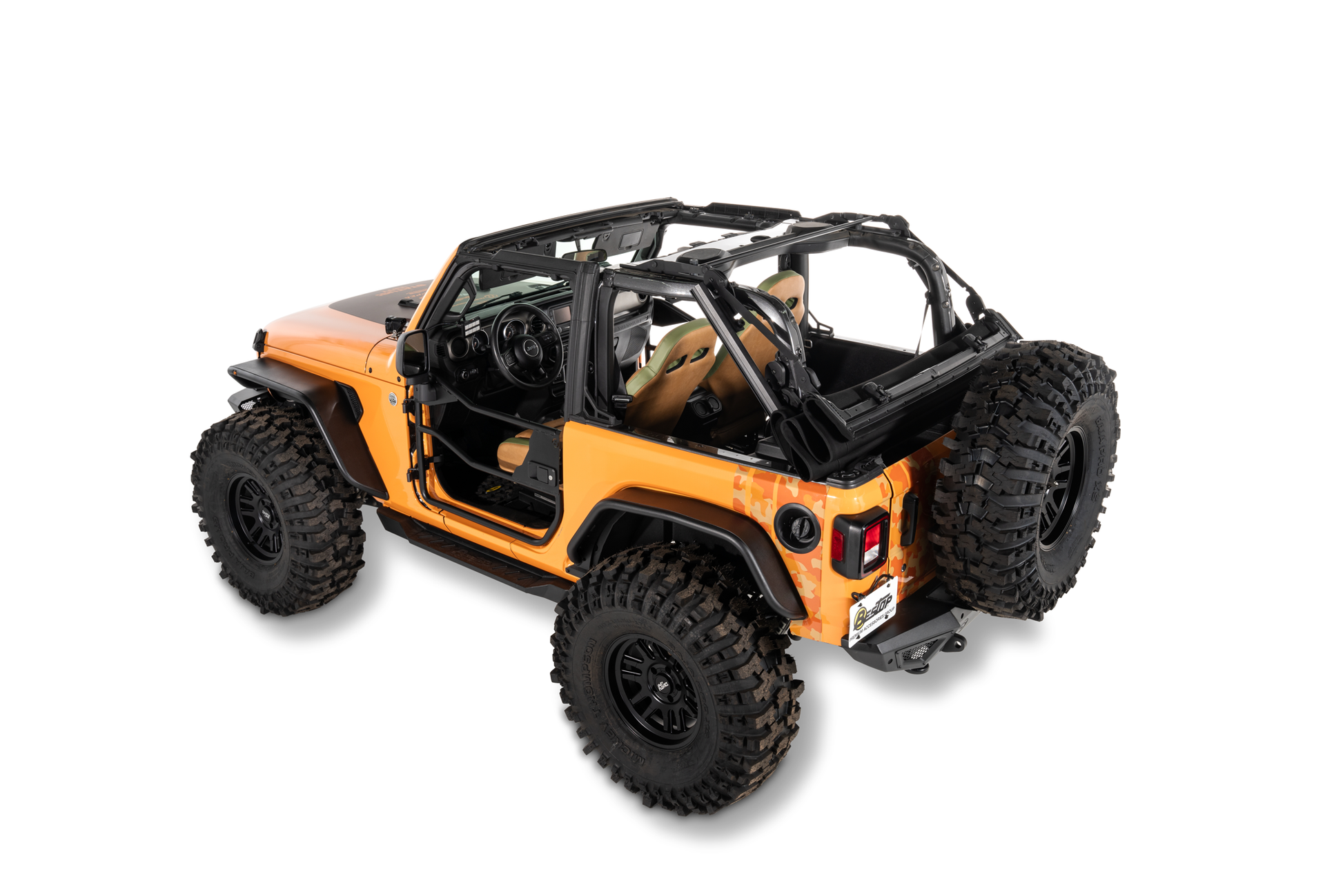 Jeep Wrangler Trektop Glide Slantback Soft Tops For Jeep 2018-Current Wrangler JL 2 Door Bestop-22