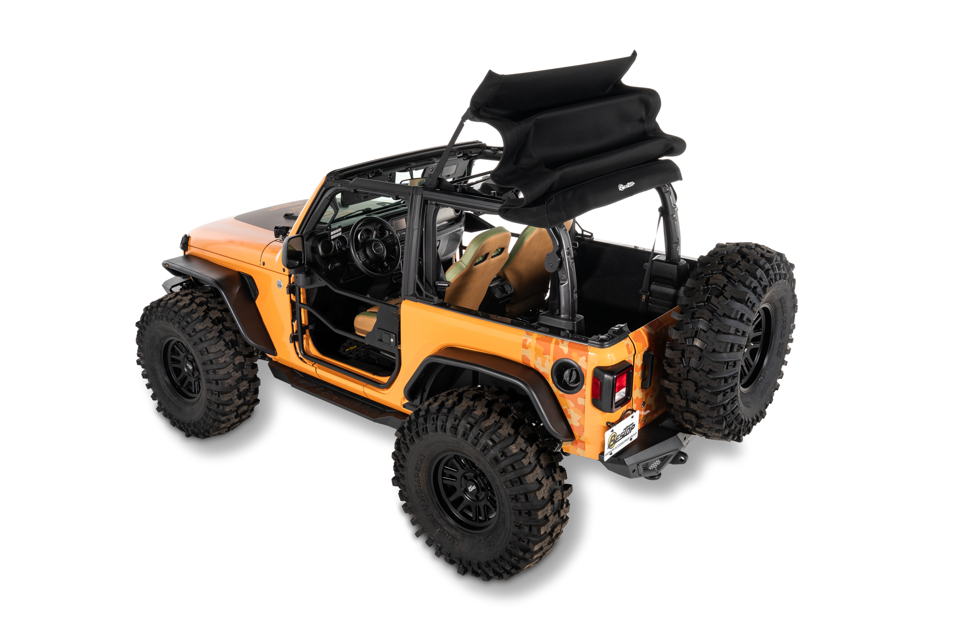 Bestop Jeep Wrangler Trektop Glide Slantback Soft Tops For Jeep 2018-Current Wrangler JL 2 Door Bestop