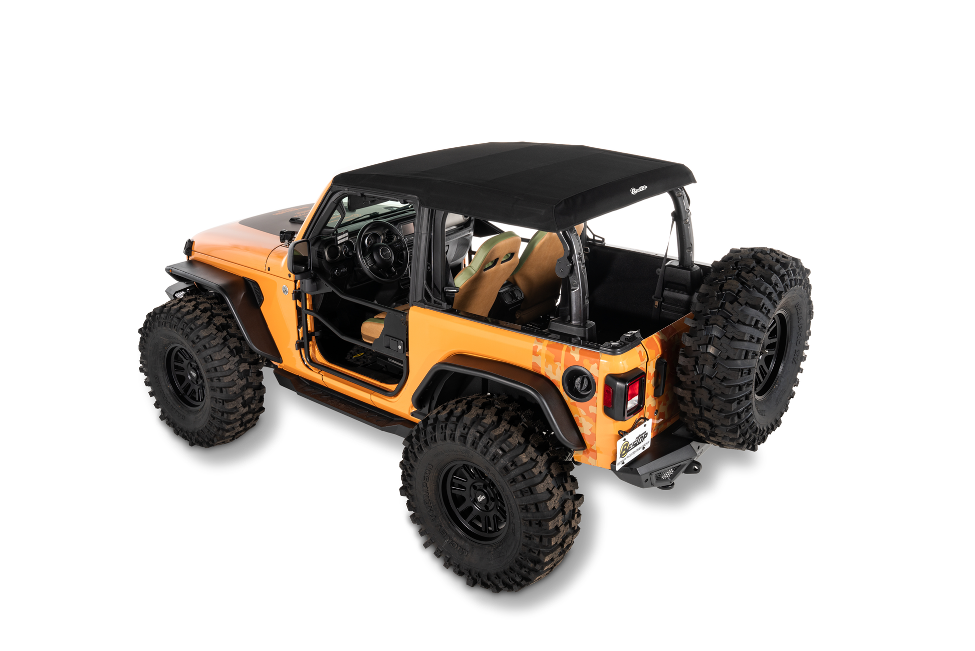 Jeep Wrangler Trektop Glide Slantback Soft Tops For Jeep 2018-Current Wrangler JL 2 Door Bestop-3