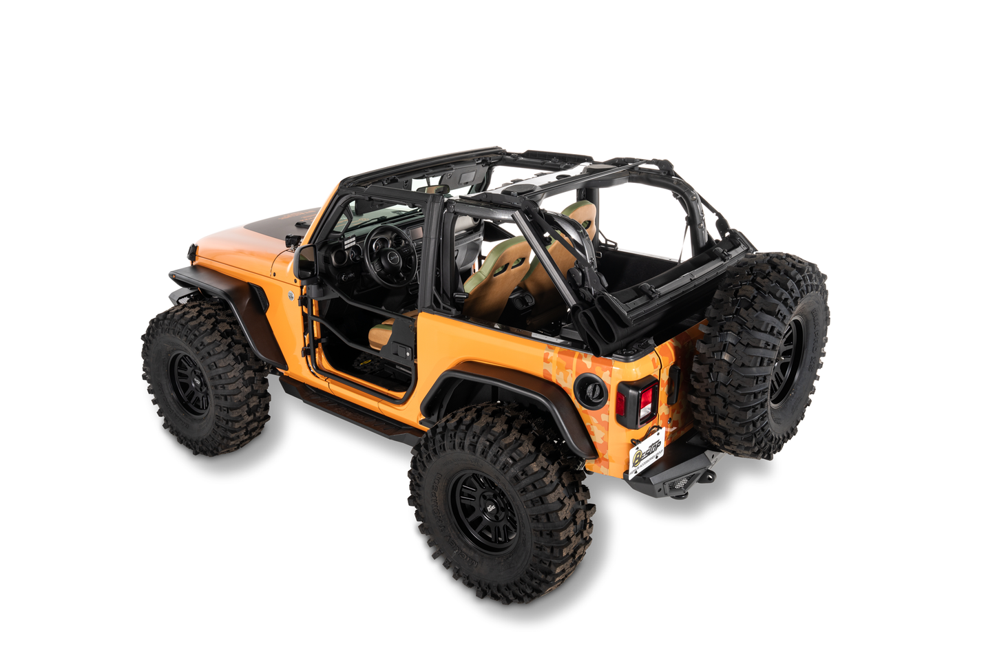 Jeep Wrangler Trektop Glide Slantback Soft Tops For Jeep 2018-Current Wrangler JL 2 Door Bestop-17