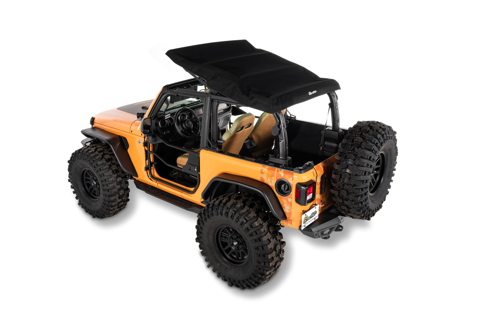 Jeep Wrangler Trektop Glide Slantback Soft Tops For Jeep 2018-Current Wrangler JL 2 Door Bestop-10