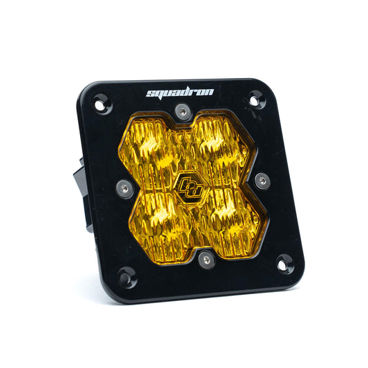 Squadron 2.0 Sport Black Flush Mount LED Auxiliary Light Pod Universal Amber Baja Designs