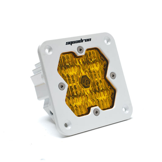 Squadron 2.0 Sport White Flush Mount LED Auxiliary Light Pod Universal Amber Baja Designs