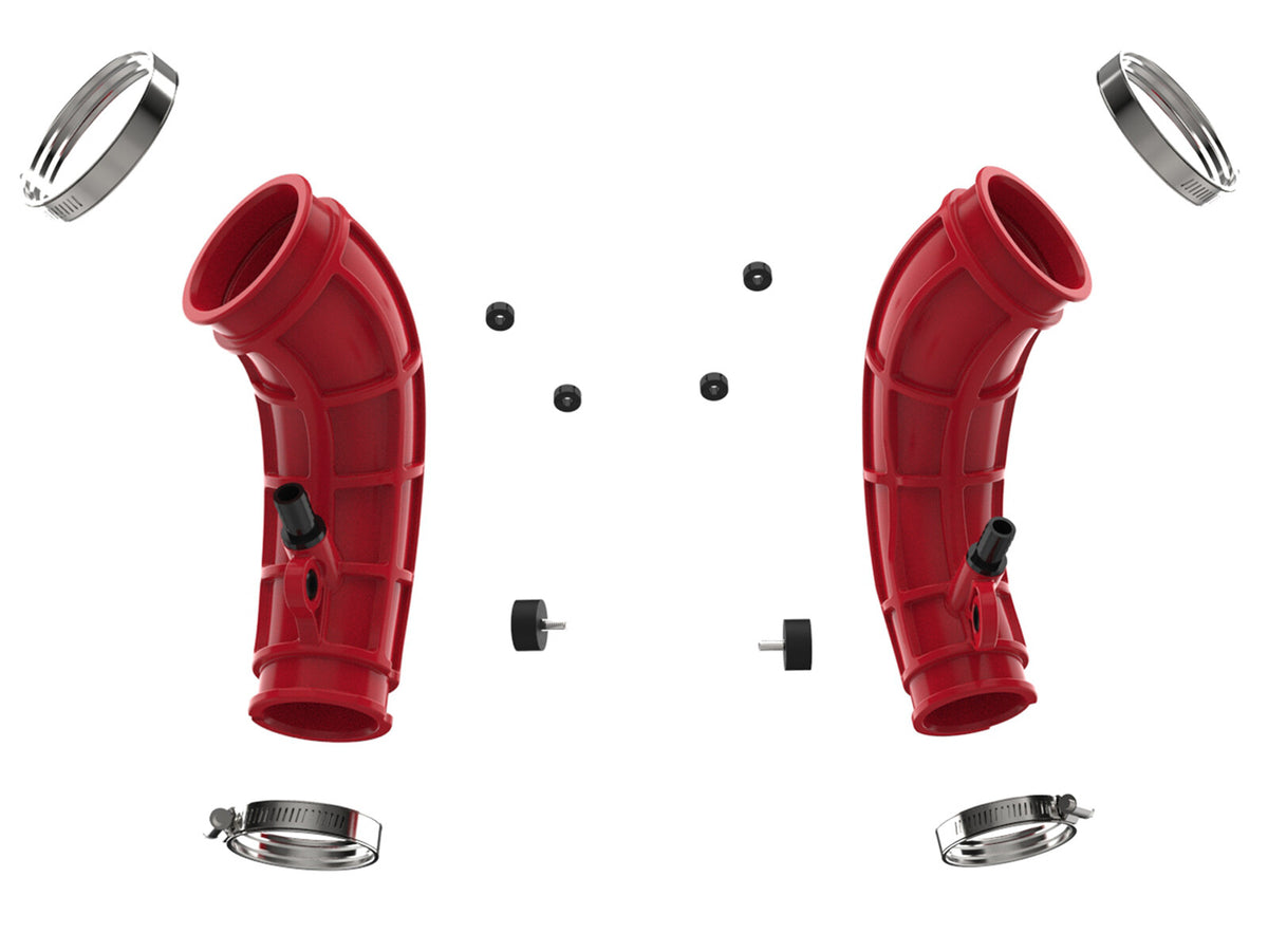 Turbo Inlet Pipes Red Toyota Tundra/ Land Cruiser 22-26 V6-3.4L (tt) aFe Power-1