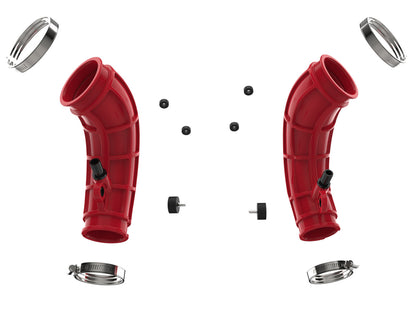 Turbo Inlet Pipes Red Toyota Tundra/ Land Cruiser 22-26 V6-3.4L (tt) aFe Power-1