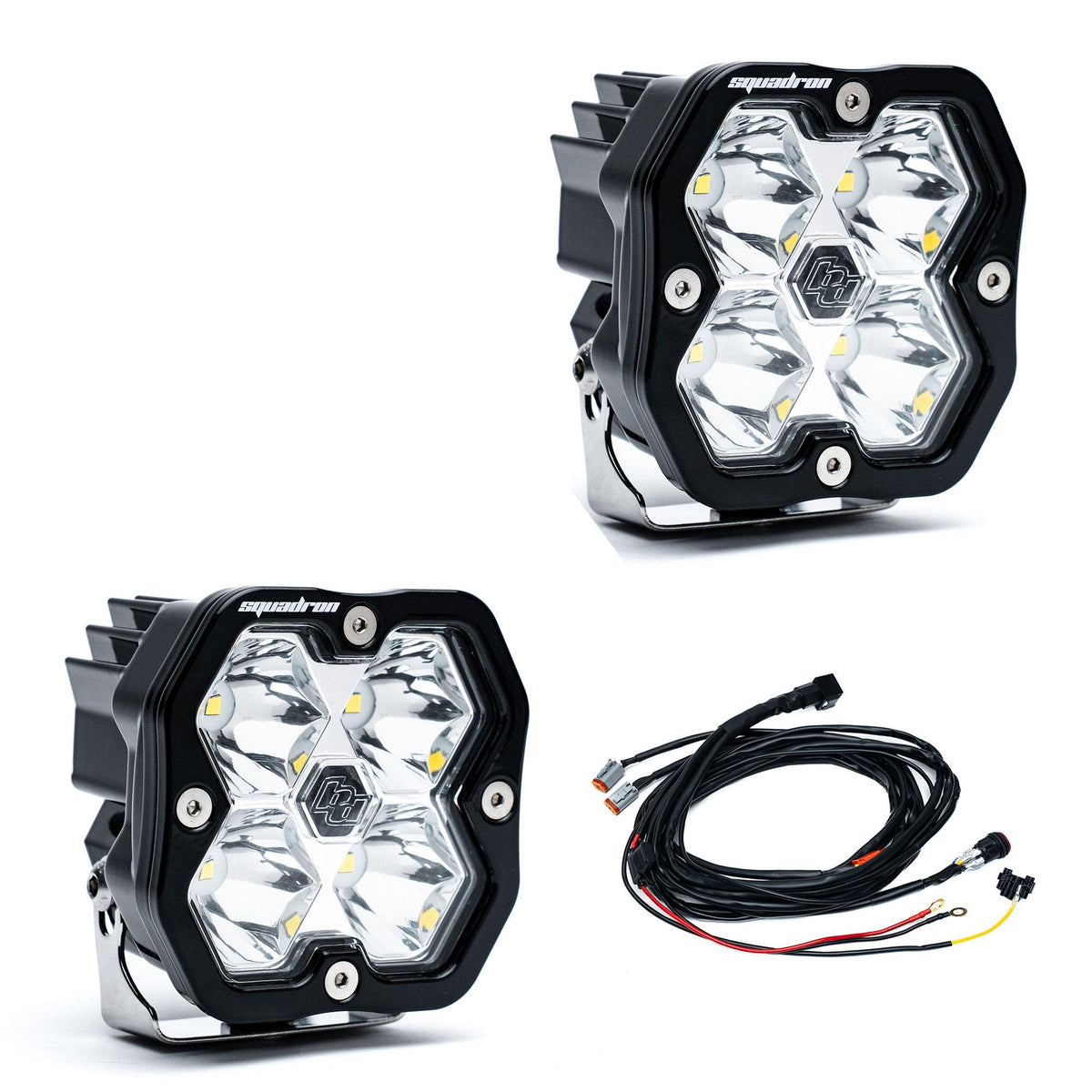 Squadron 2.0 Sport Black LED Auxiliary Light Pod Pair Universal Clear Baja Designs-3